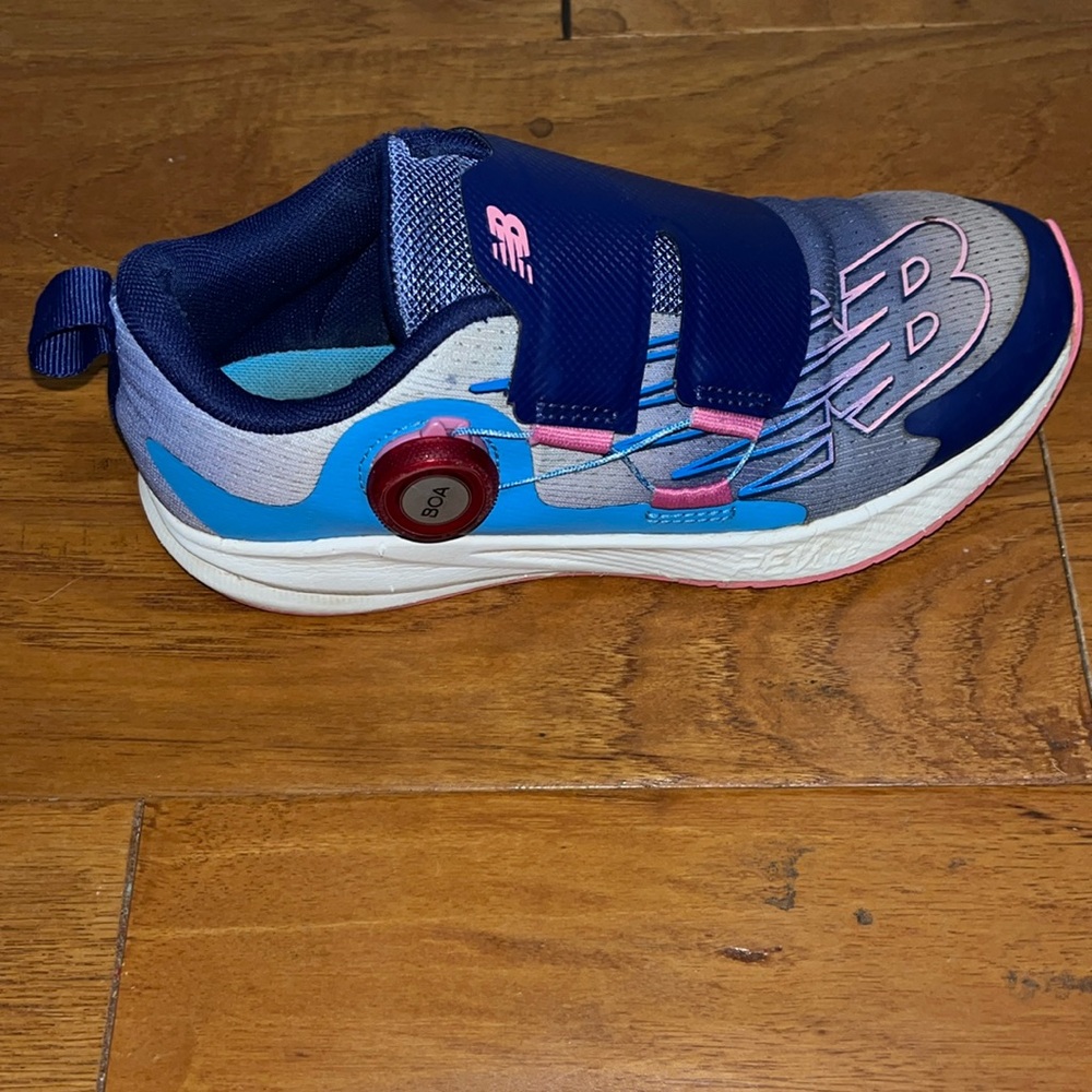 New balance, BOA sneakers. Purple, blue and pink. Size 4 kids.